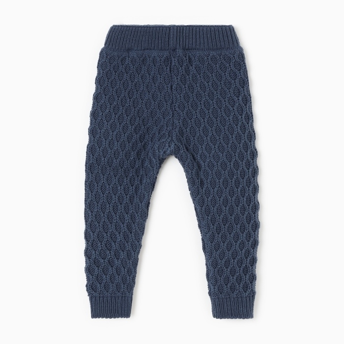 Брюки детские вязаные MINAKU, цвет синий, рост 80-86 см