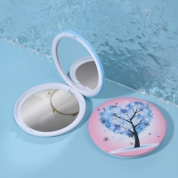 Зеркало складное &laquo;Деревья&raquo;, d = 7,5 см, с увеличением, рисунок МИКС