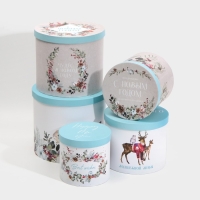 Набор подарочных коробок 5 в 1 &laquo;С Новым годом&raquo;, 13 х 14‒19.5 х 22 см, Новый год