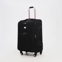 Чемодан средний 52 л (M), отдел на молнии, кодовый замок, с расширением, цвет чёрный Чемодан средний 52 л (M), отдел на молнии, кодовый замок, с расширением, цвет чёрный