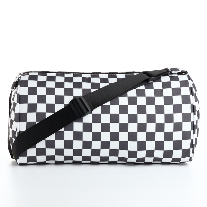 Сумка спортивная на молнии, регулируемый ремень, маленький размер, цвет белый/серый