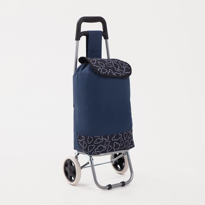 Сумка-тележка хозяйственная на шнуре, цвет синий Сумка-тележка хозяйственная на шнуре, цвет синий