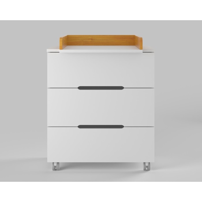 Комод пеленальный детский ИНКАНТО Anniken ЕCCO 800/3, 83х45х97 см., 3 ящика, цвет белый/бук