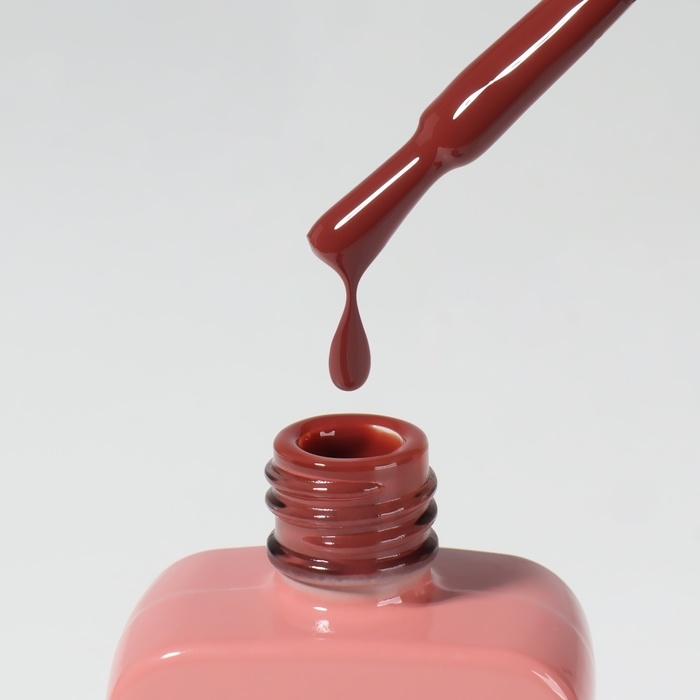 Гель лак для ногтей &laquo;SIMPLE&raquo;, 3-х фазный, 10 мл, LED/UV, цвет коричневый (123)