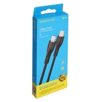 Кабель Borofone BX51, Type-C - Lightning, 2.4 А, 1 м, PVC оплётка, чёрный Кабель Borofone BX51, Type-C - Lightning, 2.4 А, 1 м, PVC оплётка, чёрный