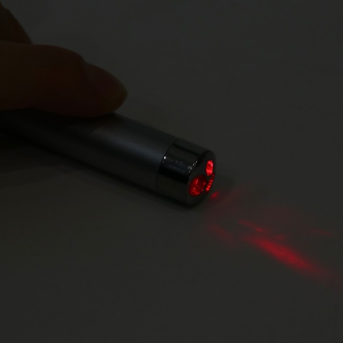 Лазерная указка Лазерная указка "Мастер К", с карабином, 2 LED, 7 х 1.5 см