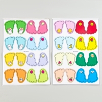 Бирки для обуви. Набор именных наклеек для маркировки детской обуви &laquo;Озорной котёнок&raquo;, 32 шт