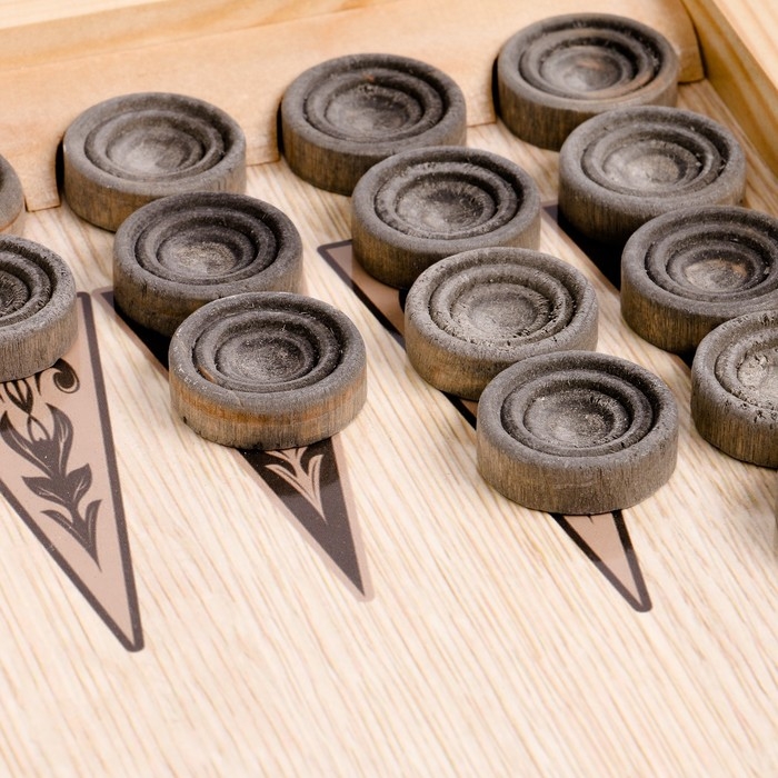 Нарды деревянные большие, настольная игра Нарды деревянные большие, настольная игра "Волк и орел", 50 x 50 см, с шашками