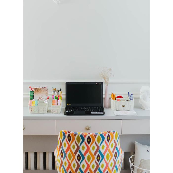 Органайзер &laquo;Вязание&raquo;, с ящиком, цвет белый ротанг