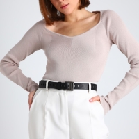 Ремень женский, ширина 3 см, люверсы, пряжка металл, винт, цвет чёрный Ремень женский, ширина 3 см, люверсы, пряжка металл, винт, цвет чёрный