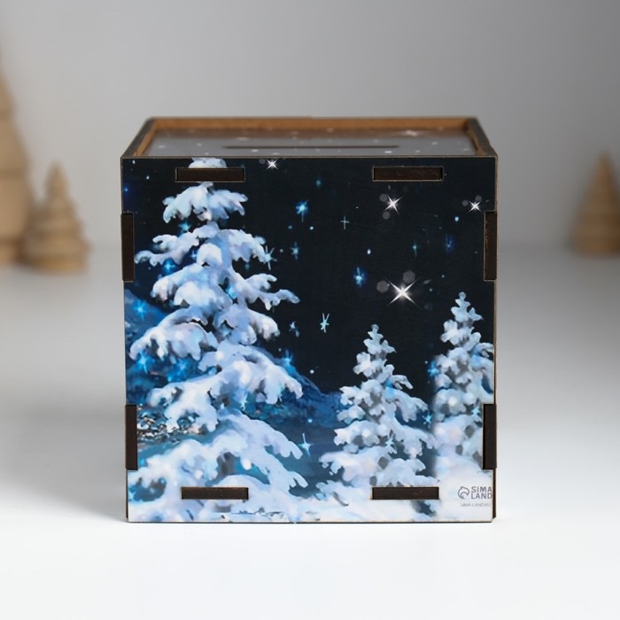 Копилка куб Копилка куб "Чудес в НГ" 10х10х10 см