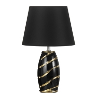 Настольная лампа "Касиния" Е14 40Вт черно-золотой 22х22х35 см RISALUX