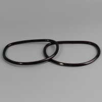 Ручки для сумки, 2 шт, бамбук, 17 &times; 13/15,5 &times; 11,5 см, цвет чёрный