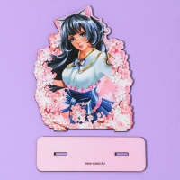 Фигурка аниме &laquo;Девушка в цветах&raquo;, 11,7 х 15 см, дерево