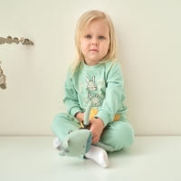 Комплект: джемпер и брюки Крошка Я &laquo;Зайчик&raquo;, рост 74-80 см, цвет оливковый