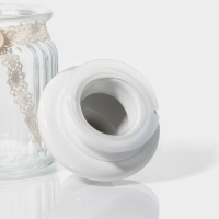 Банка стеклянная для хранения сыпучих продуктов Доляна &laquo;Варенье&raquo;, 250 мл, 8&times;13 см, с керамической крышкой