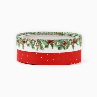 Коробка для макарун тубус с окном «Новогодняя ботаника», 16 х 16 х 5 см, Новый год Коробка для макарун тубус с окном «Новогодняя ботаника», 16 х 16 х 5 см, Новый год