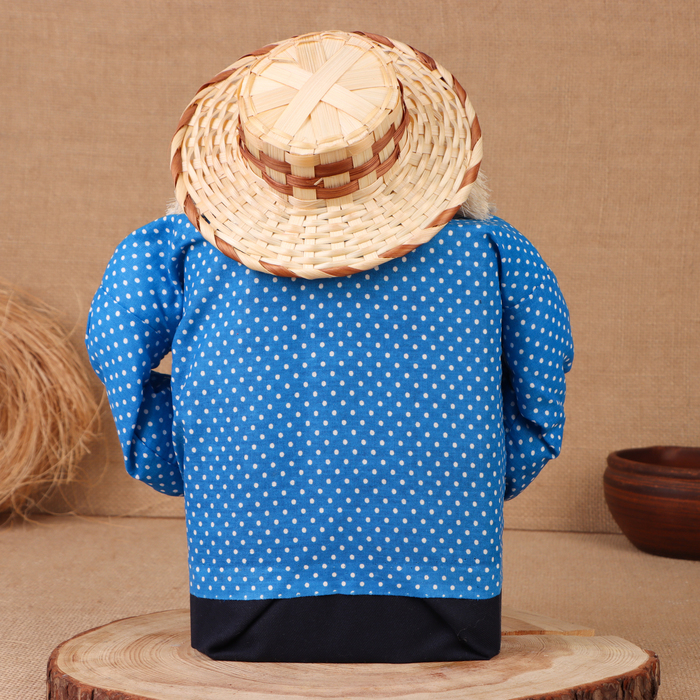 Оберег - домовой "Большой Берендей с копилкой", h = 38 см, микс