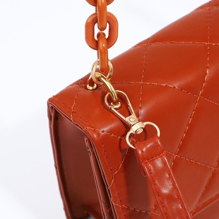 Сумка-мессенджер на магните, цвет рыжий