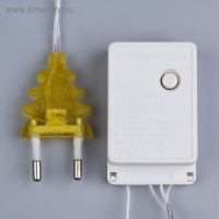 Гирлянда &laquo;Нить&raquo; 4 м с насадками &laquo;Сердце&raquo;, IP20, прозрачная нить, 20 LED, свечение тёплое белое, 8 режимов, 220 В