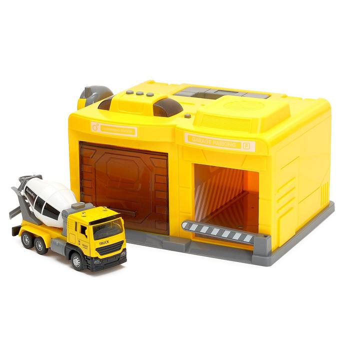 Парковка &laquo;Стройка&raquo; с машинкой и рацией, световые и звуковые эффекты, МИКС