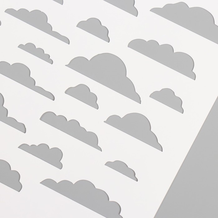 Трафарет пластиковый "Облака", 16х24 см