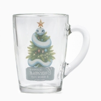 Новый год. Кружка стеклянная &laquo;Счастья&raquo;, 300 мл