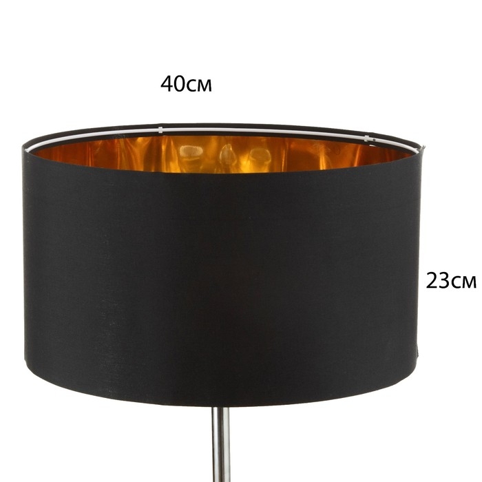 Абажур для торшера Абажур для торшера "Классика" Е27 черный золото 40х40х22см