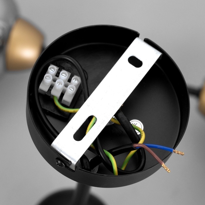 Люстра Люстра "Атом" 6х60Вт Цоколь: Е27 Цвет: Черный