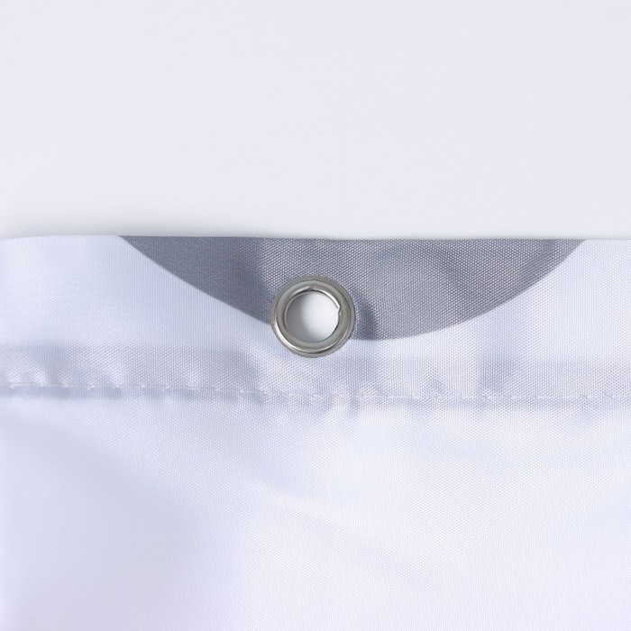 Штора для ванны Доляна &laquo;Беж&raquo; с люверсами, 180&times;180 см