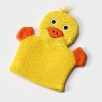 Мочалка - варежка детская для купания Доляна «Уточка», 21 см Мочалка - варежка детская для купания Доляна «Уточка», 21 см
