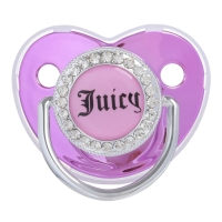 Соска - пустышка силиконовая ортодонтическая «JUICY», от 12 мес., с колпачком, цвет розовый/серебро, стразы Соска - пустышка силиконовая ортодонтическая «JUICY», от 12 мес., с колпачком, цвет розовый/серебро, стразы