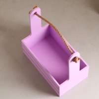 Набор кашпо деревянных 3 в 1 (29&times;18&times;33; 25&times;15&times;30; 21&times;12&times;23) "Аром", Сиреневый