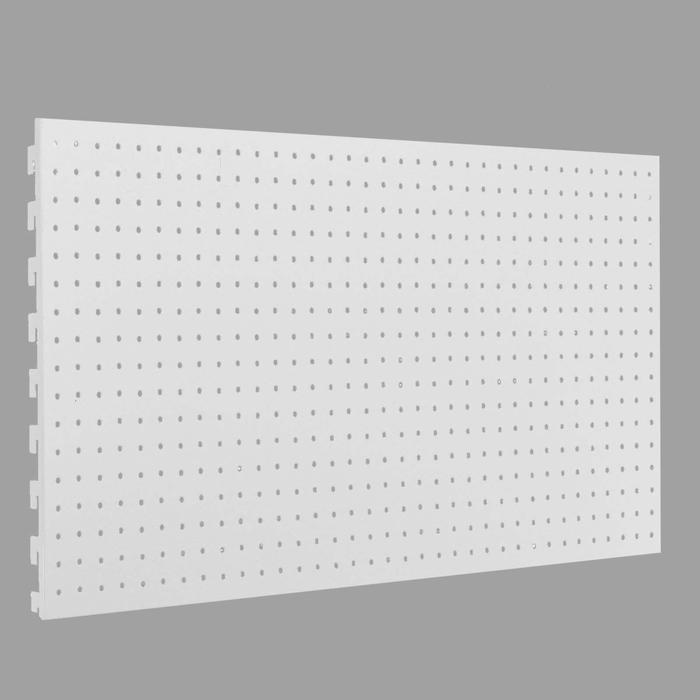 Панель для стеллажа, 35&times;90 см, перфорированная, шаг 2,5 см, цвет белый
