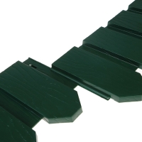 Ограждение декоративное, 18 &times; 300 см, 6 секций, пластик, зелёное, &laquo;Дачник&raquo;