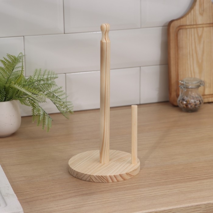 Держатель для бумажных полотенец с фиксатором, сосна Держатель для бумажных полотенец с фиксатором, сосна