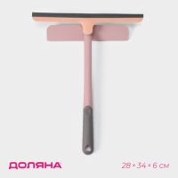 Щётка для окон Доляна «Элит», целлюлозная губка 21×4 см, поворотный силиконовый водосгон27,5, 28×34×6 см, цвет МИКС Щётка для окон Доляна «Элит», целлюлозная губка 21×4 см, поворотный силиконовый водосгон27,5, 28×34×6 см, цвет МИКС