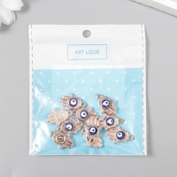 Декор для творчества пластик под металл "Рука Фатимы от сглаза" золото набор 10 шт 1,3х1 см 781245 Декор для творчества пластик под металл "Рука Фатимы от сглаза" золото набор 10 шт 1,3х1 см 781245