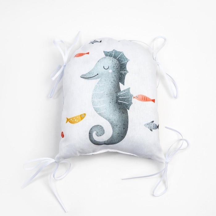 Бортики в кроватку Крошка Я &laquo;Морские друзья&raquo; (60х42см- 2шт, 30х42см- 4шт,30х30см- 4шт),100% хлопок