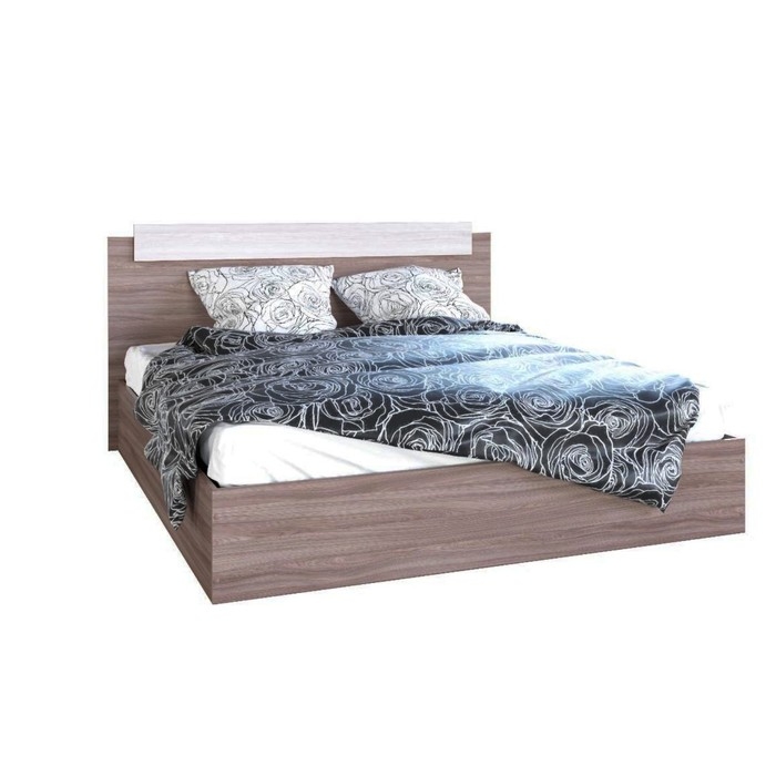 Кровать двуспальная 1600х2000, Ясень шимо светлый/Ясень шимо темный Кровать двуспальная 1600х2000, Ясень шимо светлый/Ясень шимо темный