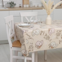 Клеёнка на стол Доляна «Чай», на тканевой основе, рулон 20 метров, ширина 137 см, общая толщина 0,22 мм, цвет бежевый Клеёнка на стол Доляна «Чай», на тканевой основе, рулон 20 метров, ширина 137 см, общая толщина 0,22 мм, цвет бежевый
