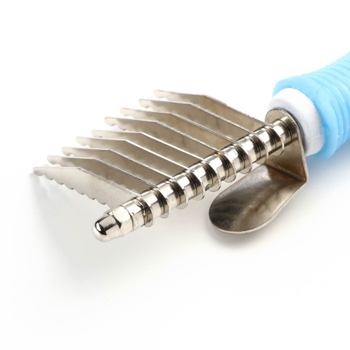 Колтунорез боковой Колтунорез боковой "Комфорт" 9 лезвий, нескользящая резиновая ручка, голубой