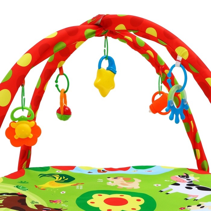 Развивающий коврик с дугами &laquo;Домашние зверята&raquo;, 85х85 см, Крошка Я