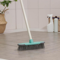 Щётка для подметания пола с силиконовыми отбойниками Доляна, окрашенный металлический черенок, 27×6×126 см, цвет МИКС Щётка для подметания пола с силиконовыми отбойниками Доляна, окрашенный металлический черенок, 27×6×126 см, цвет МИКС