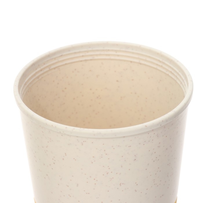 Термостакан для кофе, 380 мл, с крышкой, 12.4 × 8.6 см, PP пластик, жёлтый Термостакан для кофе, 380 мл, с крышкой, 12.4 × 8.6 см, PP пластик, жёлтый