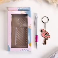 Набор подарочный 2в1 (ручка, брелок фламинго) Набор подарочный 2в1 (ручка, брелок фламинго)