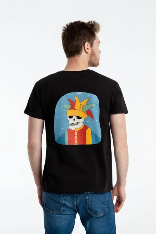 Футболка &laquo;Шут&raquo;, черная, размер S