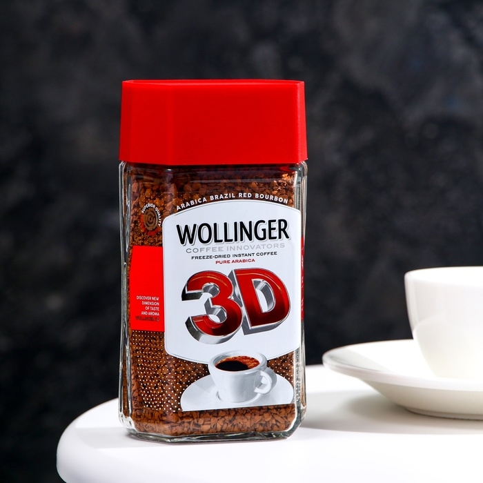 Кофе WOLLINGER 3D растворимый, 95 г Кофе WOLLINGER 3D растворимый, 95 г