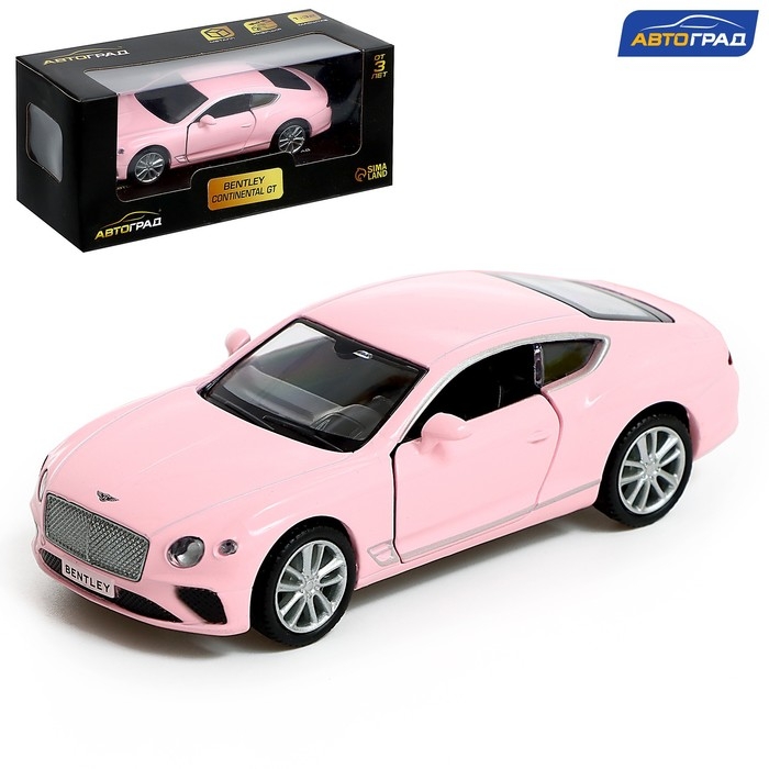 Машина металлическая BENTLEY CONTINENTAL GT, 1:32, инерция, цвет матовый розовый Машина металлическая BENTLEY CONTINENTAL GT, 1:32, инерция, цвет матовый розовый