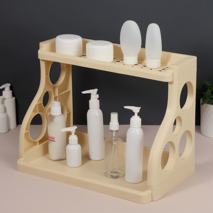 Органайзер для хранения, 2 секции, 39 &times; 24,5 &times; 30,5 см, цвет бежевый